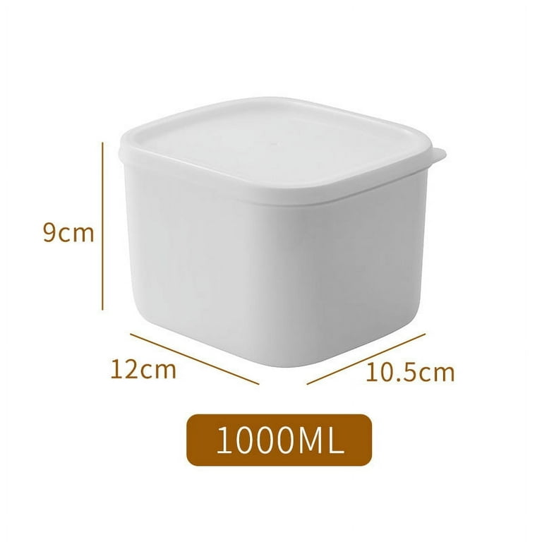 10pcs 250ml Mini Plastic Crisper Square Food Container Kitchen Lunch Boxes Sealed Box for Refrigerator Microwave Oven (Random Color), Size: Small