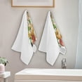 thumbnail image 4 of Watercolor Farmhouse Scarecrow Hand Towels, Autumn Pumpkin Sunflower Kitchen Towel 2 PCS Ultra Soft and Absorbent Fingertip Face Bath Towels for Spa & Hotel, 28.3"x 14.4", 4 of 5
