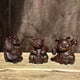 thumbnail image 3 of Ebony wood carved twelve zodiac animal home decorations, solid wood animal crafts: Rat, Ox, Tiger, Rabbit, Dragon, Snake, Horse, Sheep, Monkey, Rooster, Dog, Pig, 3 of 4