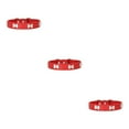thumbnail image 4 of relayinert Adjustable Buckles In Stylish PU And Durable Multiple Sizes Available PU Cat Collar red 2.5*50cm 3Set, 4 of 6