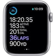 thumbnail image 5 of Restored Apple Watch Series 6 (GPS + Cellular, 44 mm) Silver Aluminum Case with White Sport Band Bundle 5 Bonus Bands, Charging Stand, Screen Protector, & 2 amp charger (Refurbished), 5 of 13
