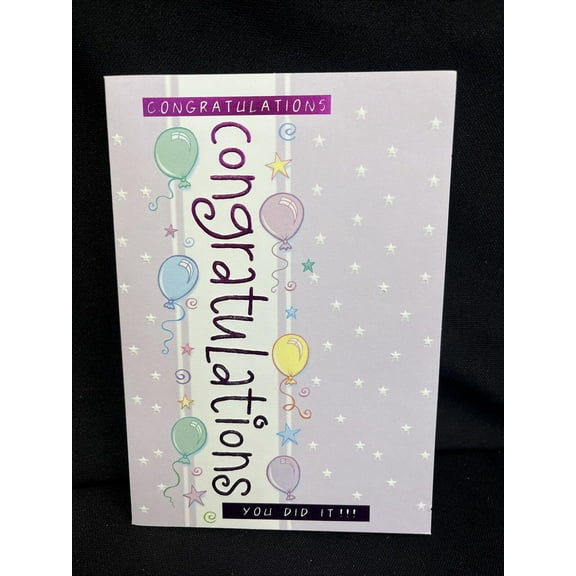 Congratulations You Did It Greeting Card w/Envelope