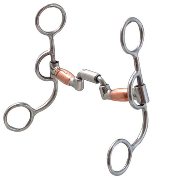 Coronet 240723 5 in. Correction Mouth Western Bit with Square Port & Copper Barrels