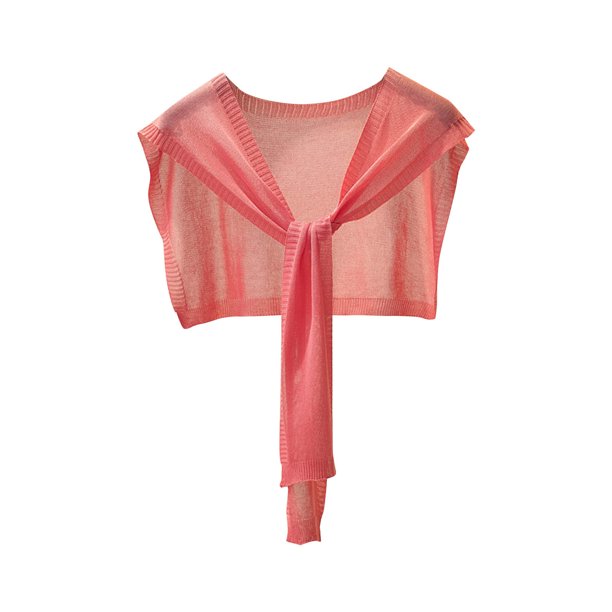 Chales de mujer de poliéster de color liso, de moda, de punto fino y estilo falso.