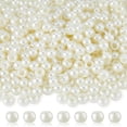 thumbnail image 1 of 500 cuentas de perlas acrílicas de imitación europeas de 8 x 6 mm con agujero grande para pulseras, collares, joyas, bolsos y cadenas. Agujero: 4 mm., 1 of 5