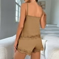 thumbnail image 5 of Lixiuxyad Pajama Sets for Women Women Suspender Shorts Solid Color Home Wear Fun Wearable Pajamas Set,Yellow, 5 of 7
