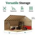 thumbnail image 5 of Little Cottage Co. 12x16 Colonial Pinehurst Shed with Operable Window and Floor, Outdoor Wood Storage Do-It-Yourself Precut Kit, 5 of 14