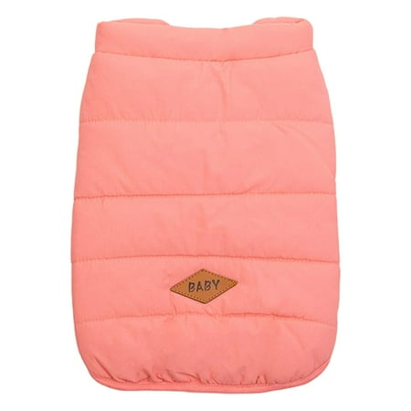 Denbek Dog Vest Warm Dog Coat Windproof Dog Jacket Fleece Pet Winter Coats Solid Color Dogs Clothes Cold Weather Pet Jacket Vest Soft Puppy Apparel for Small Medium Dogs Cat Watermelon Red-XL