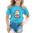thumbnail image 6 of KPOPLK Toddler Halloween Shirt Girls Ghost Tshirt Short Sleeve Tee Tops Spooky Season Fall Clothes,Size 1-2 Years, 6 of 6