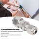 thumbnail image 3 of 4Pcs Ferrule Compression Fitting 2?Touch Straight Bulkhead Connector 304 Stainless Steel10x8, 3 of 5