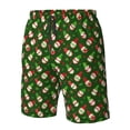 thumbnail image 4 of Sikiie Gnomes In Caps Print Men's Beach Shorts, High Elastic Quick-drying Shorts - with Drawstring and Slip Pockets, Suitable for Beach, Sports, Vacation-Small, 4 of 6