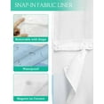 thumbnail image 3 of No Hook Shower Curtain with Snap in Liner, Navy Blue Striped Gradient Rustic Wood Board Hotel Shower Curtains for Bathroom, Washable Shower Curtain Liner Set with Mesh Top Window, 54"x78", 3 of 6