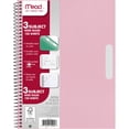 thumbnail image 4 of (2 pack) Mead 3 Subject Wide Ruled Notebook, 8" x 10.5", Pastel Pink, Poly, Spiral, 120 Sheets, 4 of 8