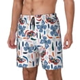 thumbnail image 2 of Uemuo Retro Butterfly Pattern Mens Swim Trunks Quick Dry Board Shorts with Mesh Lining, Stretch Beach Shorts Quick Dry No-Chafing Board Shorts-Small, 2 of 9