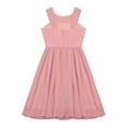 thumbnail image 5 of DPOIS Kids Flower Girls Halter Beaded Dress Sleeveless Wedding Party Formal Dresses A Pink 14, 5 of 7