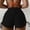 Black, variant on Womens Bikini Bottoms Solid Full Coverage High Cut Swimsuit Ruched Scrunch Bathing Suit Bottom M