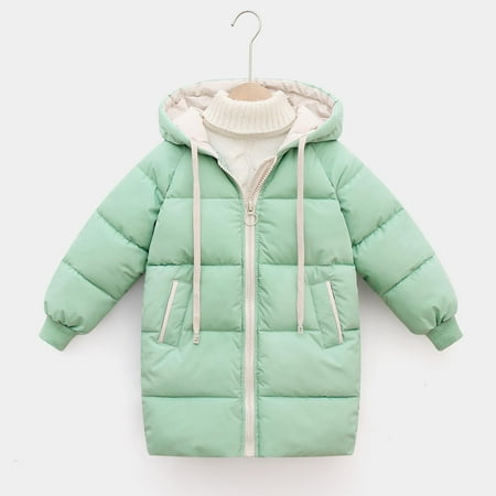

New Year New You 2022! on Clearance Hesxuno Thicken Warm Kids Down Coat Winter Hooded Long Boys Girls Cotton Down Jackets Outerwears Children Clothing Baby Boy Clothes