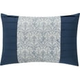thumbnail image 2 of Nanshing Issa 10 Piece Traditional Damask Comforter Set, California King, Blue, 2 of 13