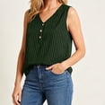 thumbnail image 4 of cocolona Summer Tank Tops for Women V Neck Sleeveless Button Striped Printed Shirts Casual Trendy Blouses, 4 of 6