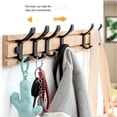 thumbnail image 4 of Wall Racl 3 hooks heavy duty Entryway Shelf 5 Hooks Wood, 4 of 8