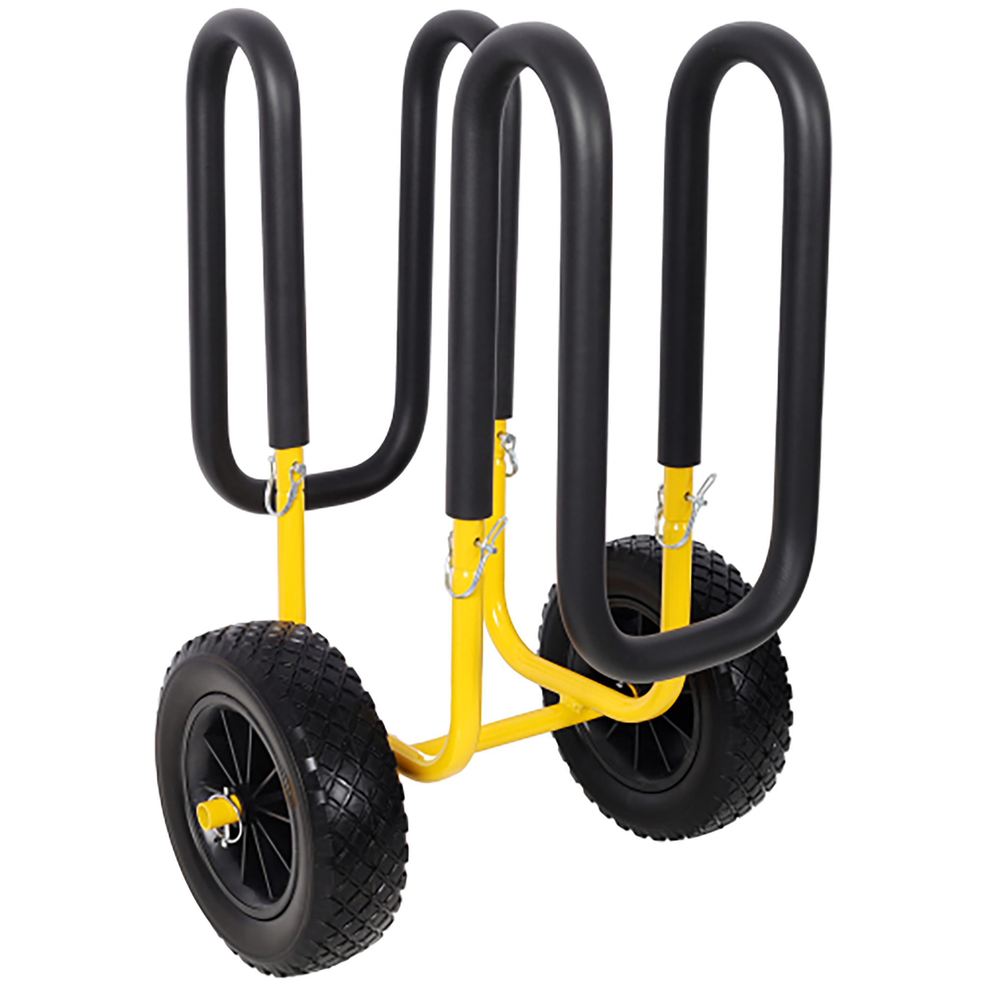 Suspenz Paddle Board & Surfboard Kayak Carts with Airless Wheels,Stand Up SUP Carrier Trolley,Yellow 150 LBS Load Capacity