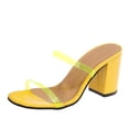 thumbnail image 2 of Zapatos de mujer Color Cinturón Leopardo Correa transparente Tacón medio Sandalias de moda Wmkox8yii  hj789, 2 of 8