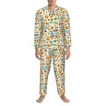 thumbnail image 3 of Lsque Peanuts 8 Pattern Long Sleeve Pajama Set for Men - Soft 2-Piece Sleepwear and Loungewear Set with Pockets, Comfy Nightwear-Medium, 3 of 7