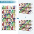 thumbnail image 4 of fafa-Stackable Can Organizer for Pantry - 2 Pack 3 Tier Storage Rack Dispenser - Small Space Solution Holds 36 Cans for Kitchen, Cabinet - White, 4 of 4