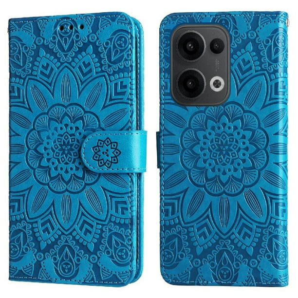 Funda tipo cartera GANGXUN para OPPO Reno 14 5G , diseño girasol, cuero PU, soporte, cierre magnético, tarjetero