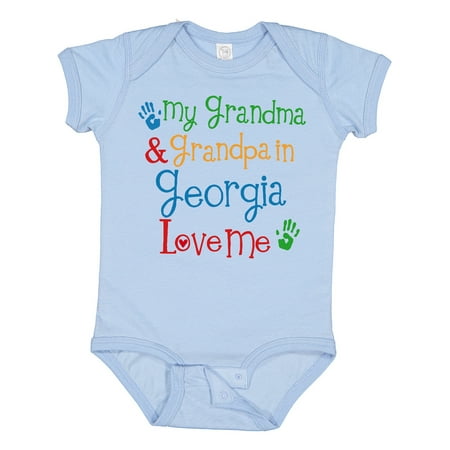 

Inktastic Georgia Grandma Grandpa Loves Me Gift Baby Boy or Baby Girl Bodysuit