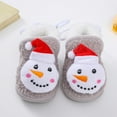 thumbnail image 2 of Quealent Baby Booties Cozy Fleece Slippers Soft Baby Shoes With Gripper Soles, Winter Warm Infant Newborn Crib Sock Shoes First Walkers Gray for Size 4.5, 2 of 8
