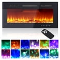 thumbnail image 4 of Ourlova 36 Inch Ultra-Thin Electric Fireplace Recessed Wall Mounted 1500W Heater Multicolor Flame Remote Touch Screen, 4 of 6