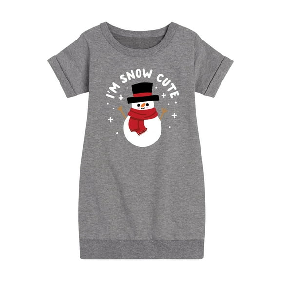 Instant Message - I'm Snow Cute Christmas - Toddler & Youth Girls Fleece Dress
