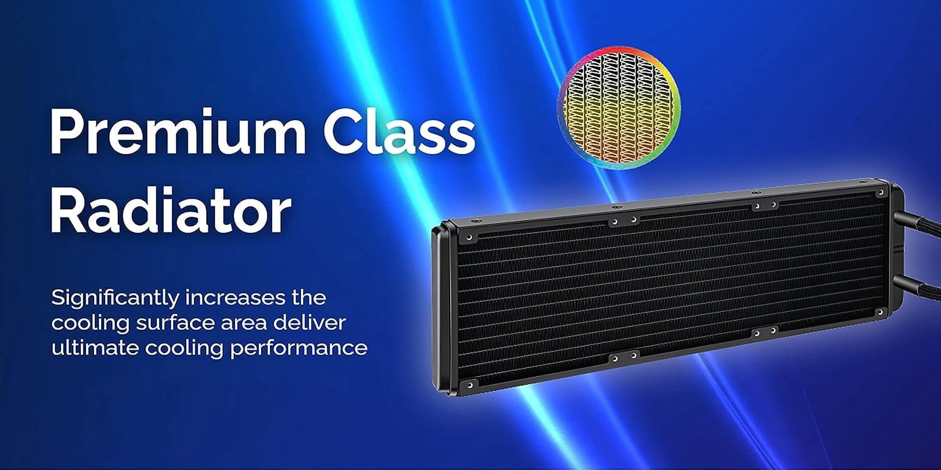 Gelid Solutions CC-AIO-240-A Liquid 240 CPU AIO Water Cooler w 2x 120mm RGB Fan 750-1800 RPM AM5 & LGA 1700 Compatible