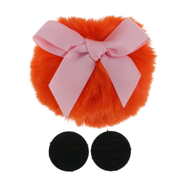 Accesorios de Casco de Motocicleta Decoración Cola de Lazo para Cascos de Motocicleta Bicicleta Esquí Naranja Pegatinas de Felpa 1 Juego