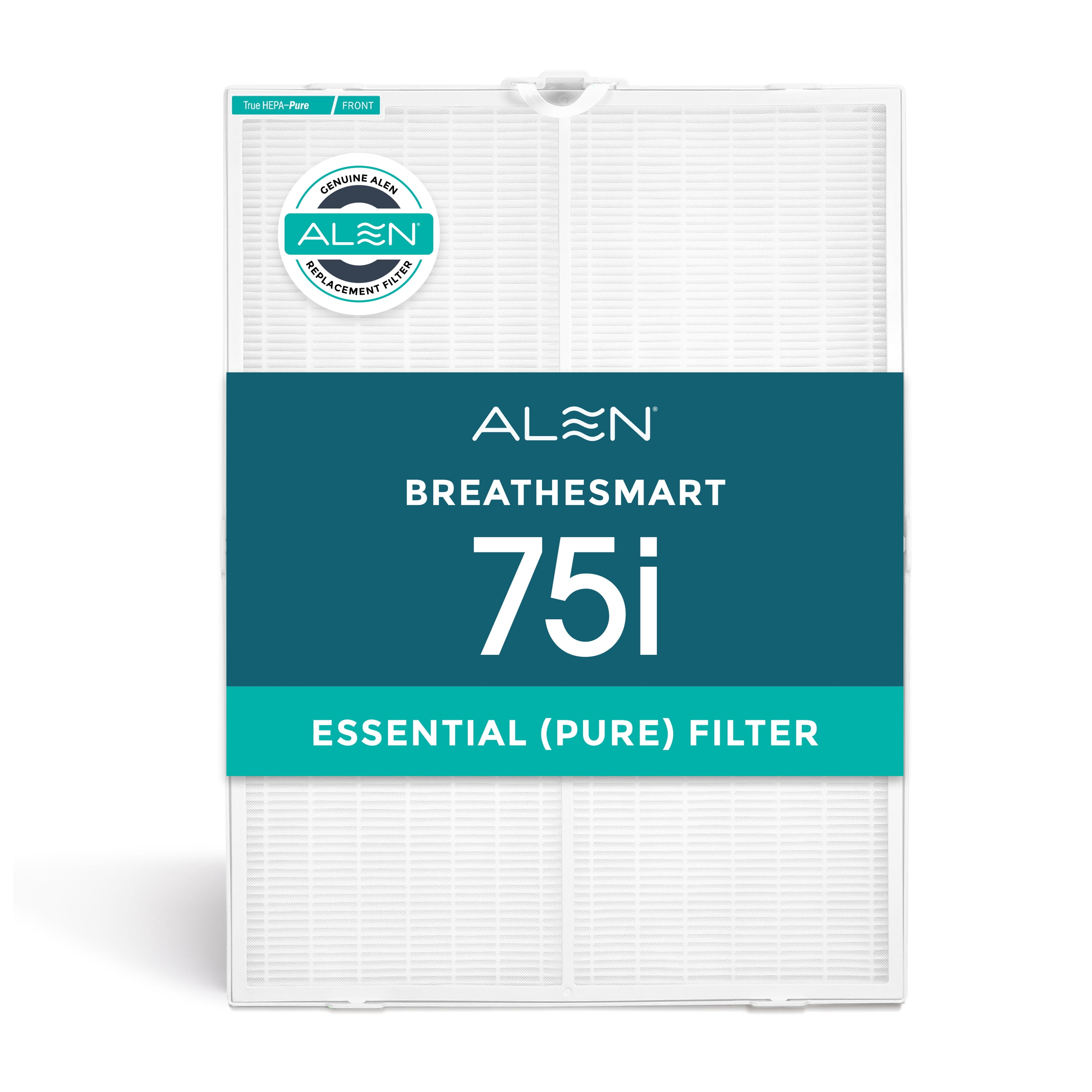 Alen Air Purifier BreatheSmart 75i HEPA w/ Essential (Pure) Filter for Large Rooms up to 2600 Sq. Ft. - Perfect for Living Room & Kitchen - Captures Allergens, Dust, & Mold - Oak