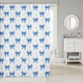 thumbnail image 2 of Manfei Coquette Bowknot Shower Curtain 72Wx78L,Blue Dreamy Bow Bath Curtain, 2 of 5