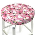 thumbnail image 3 of Lsque Rose Rabbit Round Bar chair cushion covers Velvet Fabric Premium Comfort Protects from Scratches and Stains for 14-17 Inch Chair- 14 inch, 3 of 7