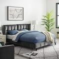 thumbnail image 6 of Modway Makenna Queen Performance Velvet Platform Bed in Gray, 6 of 7