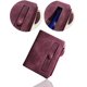 thumbnail image 5 of Women'S Rfid Small Bifold Leather Wallet Ladies Mini Zipper Coin Purse Id Card Pocket,Slim Compact Thin Purple, 5 of 5