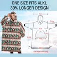 thumbnail image 4 of Oversized Wearable Blanket Hoodie,Multicolor Christmas Tree Pattern Sherpa Blanket Hoodie with Super Pockets,Super Warm Fuzzy Pullover for Women & Men, 4 of 6