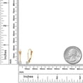 thumbnail image 6 of Gem Stone King 14K Yellow Gold White Moissanite Drop Dangle Leverback Earring for Women (0.13 Cttw, Round 2.5MM), 6 of 6