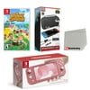 Nintendo Switch Lite Console Coral with Animal Crossing: New Horizons, Accessory Starter Kit and Screen Cleaning Cloth Bundle - Import with US Plug