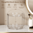 thumbnail image 3 of LAMU 2 Tier Lazy Susan Turntable Cabinet Organizer, Rotating Kitchen Spice Organizer, Storage Rack for Kitchen, Fridge and Bathroom, Makeup Holder Cosmetic Storage and Organizer Clear, 3 of 7