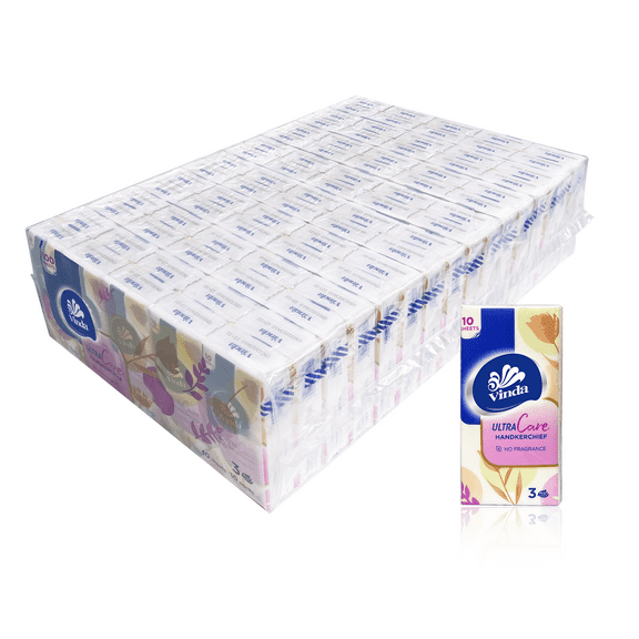 3-Ply Pocket Tissues, Travel-sized Tissue, Everyday Carry (80 Packs of 10 Tissues)