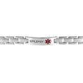 thumbnail image 2 of Bling Jewelry Mens Medical ID Bracelet for Men - Stainless Steel U Link 8 Inch, 2 of 4