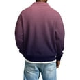 thumbnail image 4 of Nokdvo Waffle Shirts for Men Long Sleeve Collared T Shirts Quarter Button Textured Knit Pullovers Gradient Casual Lightweight Slim Fit Comfy Classic Clothing,Dark Blue S, 4 of 4