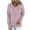 Purple, variant on Lmnyox Long Sleeve V Neck Hoodies for Women Fashion Casual Hooded Sweatshirts Solid Color Basic Pullover with Pocket
