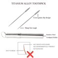 thumbnail image 3 of Soporte para palillos de dientes con 2 palillos de dientes de titanio, dispensador y contenedor portátil de palillos de dientes de acero inoxidable para exteriores WD.WDQZL Hogar, 3 of 5
