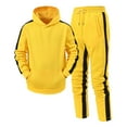 thumbnail image 3 of KKBOTIVE Mens Sweatsuits 2 Piece Set Cotton Tracksuit Hoodies and Sweapants Sets with Pockets Jogging Suit Plus Size Sweat Suits, Yellow, Size XXXL, 3 of 7